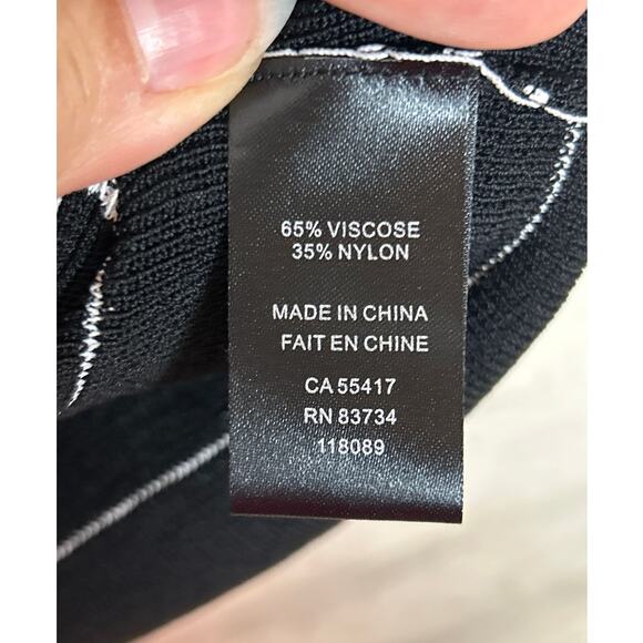 Jolibel Womens small black striped blouse new with tag summer viscose top blouse - Picture 3 of 4